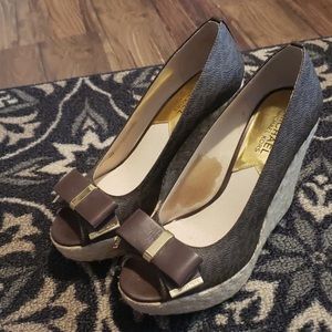 Michael kors wedges lightly worn